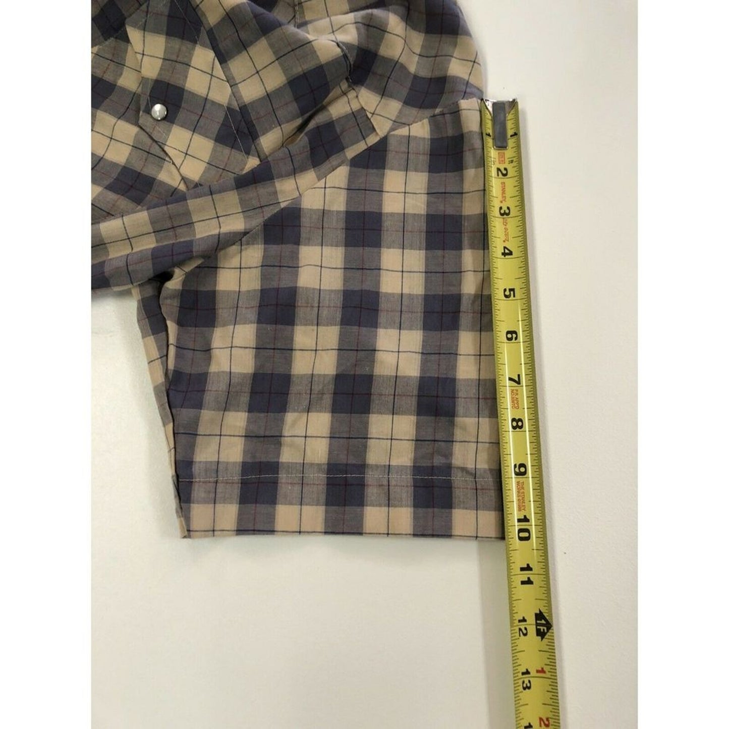 Holt Western Wear Shirt MEDIUM Pearl Snaps Rodeo Plaid Cowboy Vintage