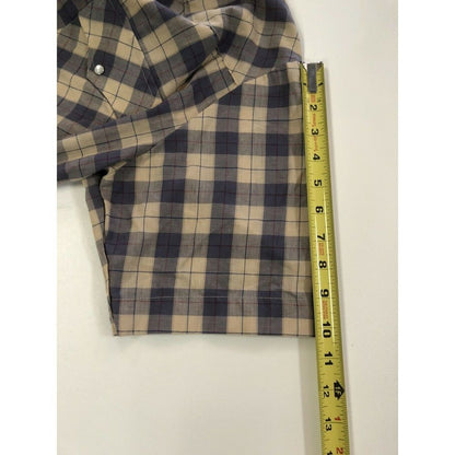 Holt Western Wear Shirt MEDIUM Pearl Snaps Rodeo Plaid Cowboy Vintage