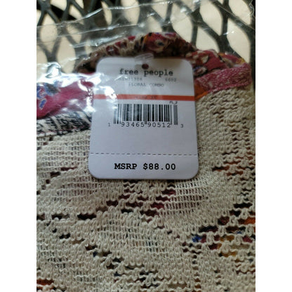 Free People Count Me In Trapeze Tunic Floral Combo Womens Extra Small NWT $88