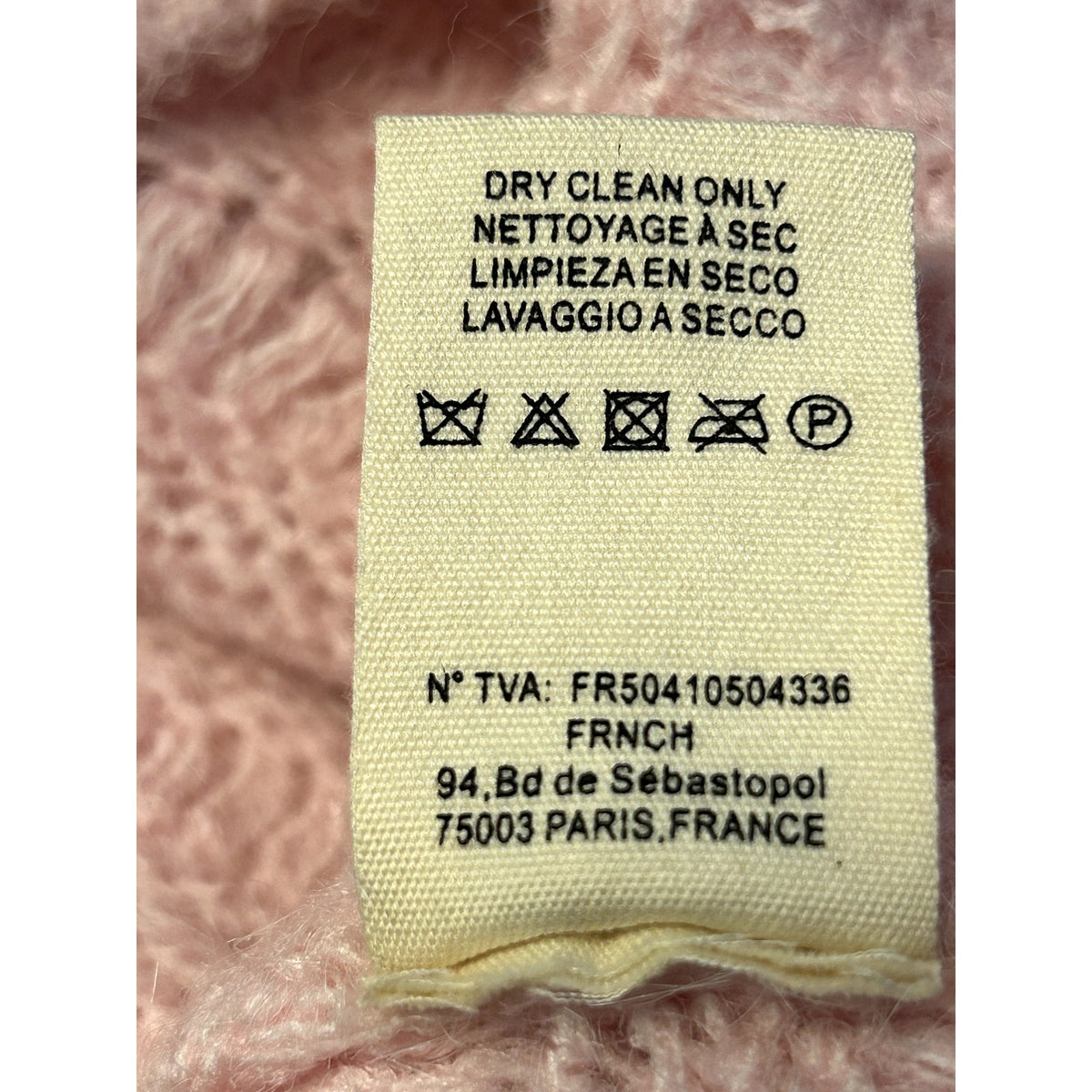 Frnch Paris NWT Cable Knit Turtleneck Sweater Pink F07 Size Small /Medium