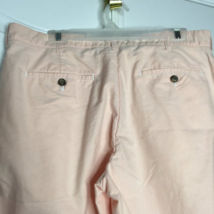 IZOD Performance cOTTON Straight Dress Pant Comfort Flat Front Salmon golf 36/30