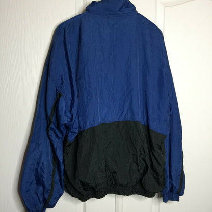 Pierre Cardin VINTAGE Windbreaker Jacket Long Sleeve Full Zip Solid Blue/black