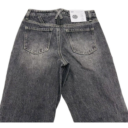 BP Ripped Knee Raw Hem Distressed Zip Fly Denim Jeans Sz 30 in Vintage Black NWT