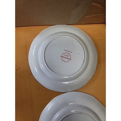 LOT OF3 Wedgwood Kashmar Bread and Butter Plate Red Brown Floral