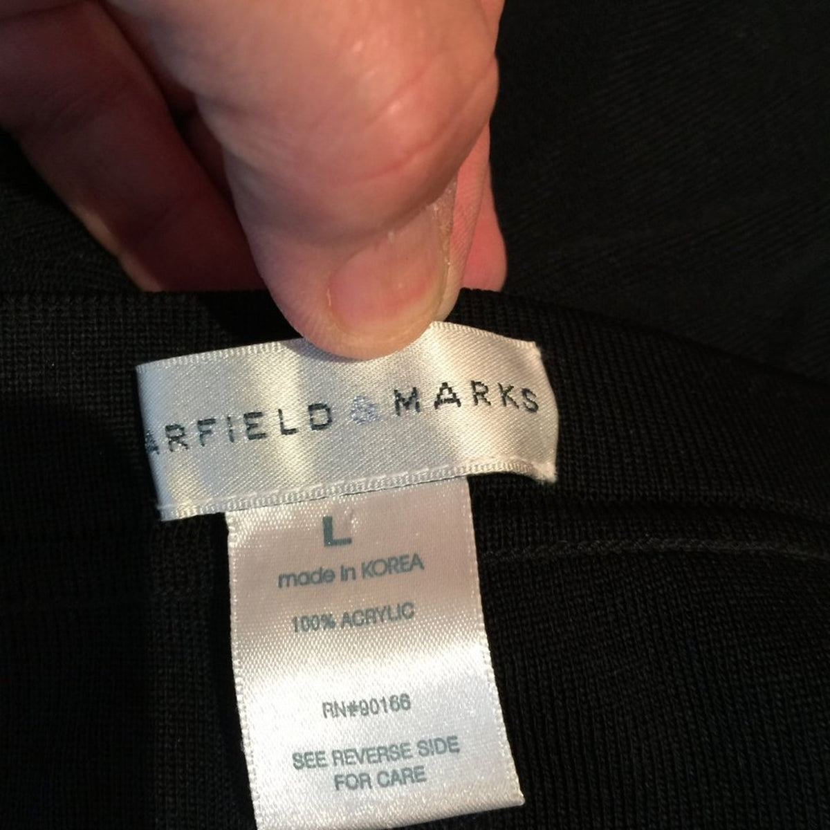 Garfield & Marks Tuxedo Stripe Wide Leg Dress Pant Elastic Waist Black Large