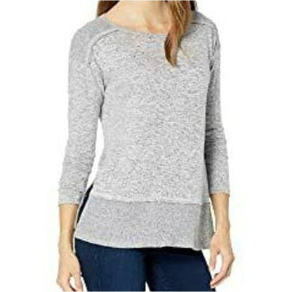 Bobeau Layered Look Tunic Pullover Sweater XS/Extra Small Dew Nightfall Gray NWT