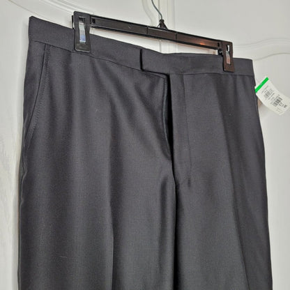 Penguin Tuxedo Slim Fit Stretch Wool Black Dress Pant 31" x 36" NEW satin stripe
