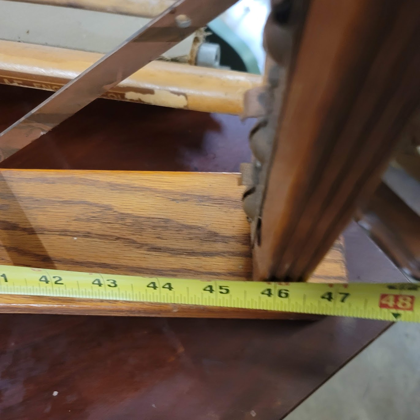 Denoyer Geppert Antique Oak School Classroom multiple 48" Frame 8 maps holder