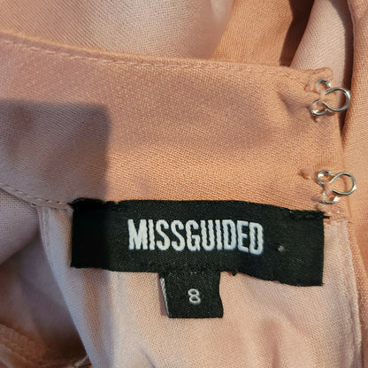 Missguided Cut Out Back Sleeveless Jumpsuit Back Zip Chocker Neckline Size 8