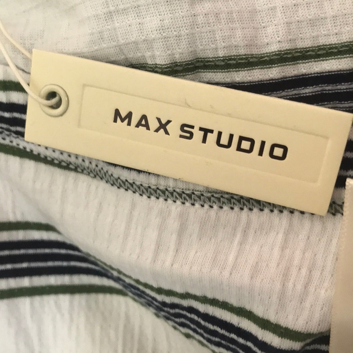 Max Studio Front Tie Stripe sprint T-Shirt Size XS