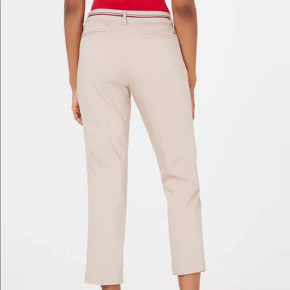 Tommy Hilfiger NEW Beige Ribbon Trim Pants Size 16 Bristol Capri
