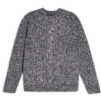 Topshop NWT Vertical Cable Knitted Pullover Sweater Gray Black Size 8-10