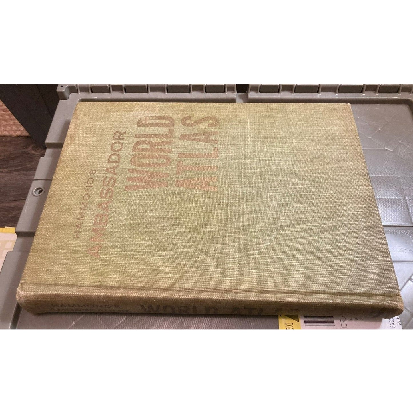 Hammond's Ambassador World Atlas Vintage - Copyright 1957 Green Cloth Hardcover