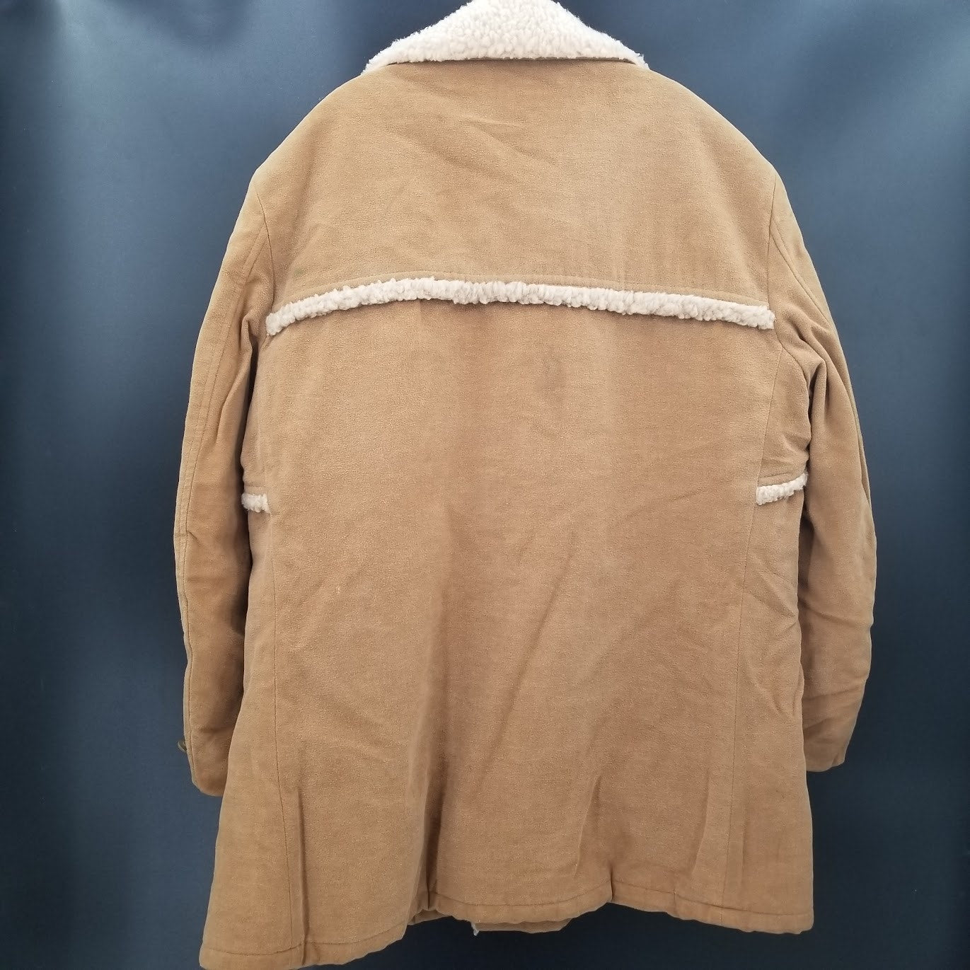 Towncraft Vintage Tan Fleece Lined Coat Jacket Medium/Large Cowboy Western Heavy