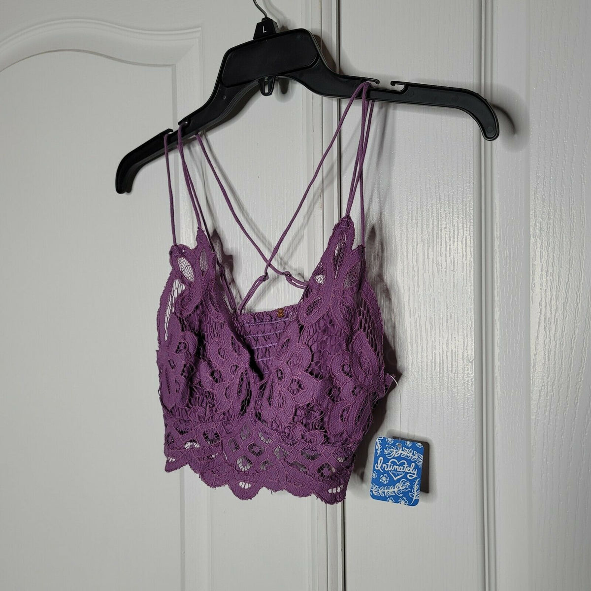 Free People FP Galloon Racerback Hot Pink Lace Bralette Free People lace XS NEW