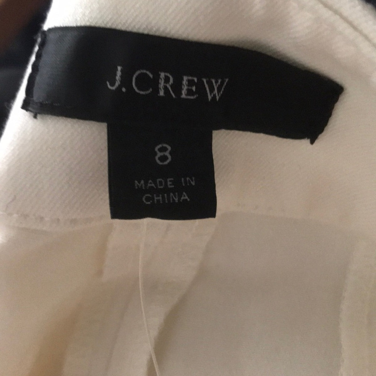 J. Crew Slim Ankle Crop Pants Size 8 White Slim Casual career