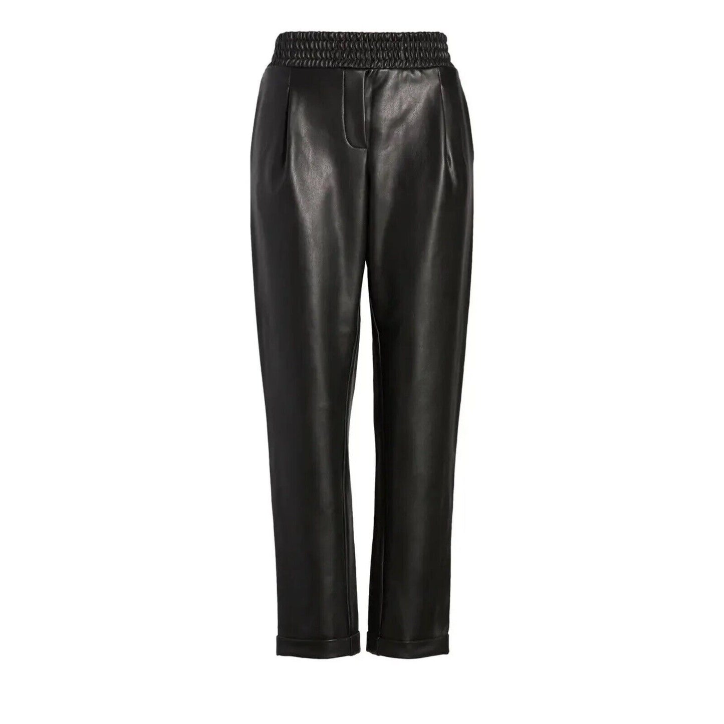Halogen Atlantic Pacific Faux Leather Pull On Pants Sz Large in Black NWT