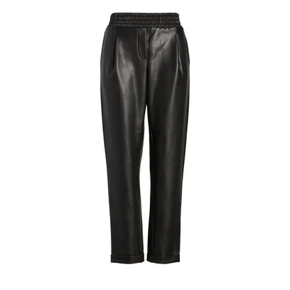 Halogen Atlantic Pacific Faux Leather Pull On Pants Sz Large in Black NWT