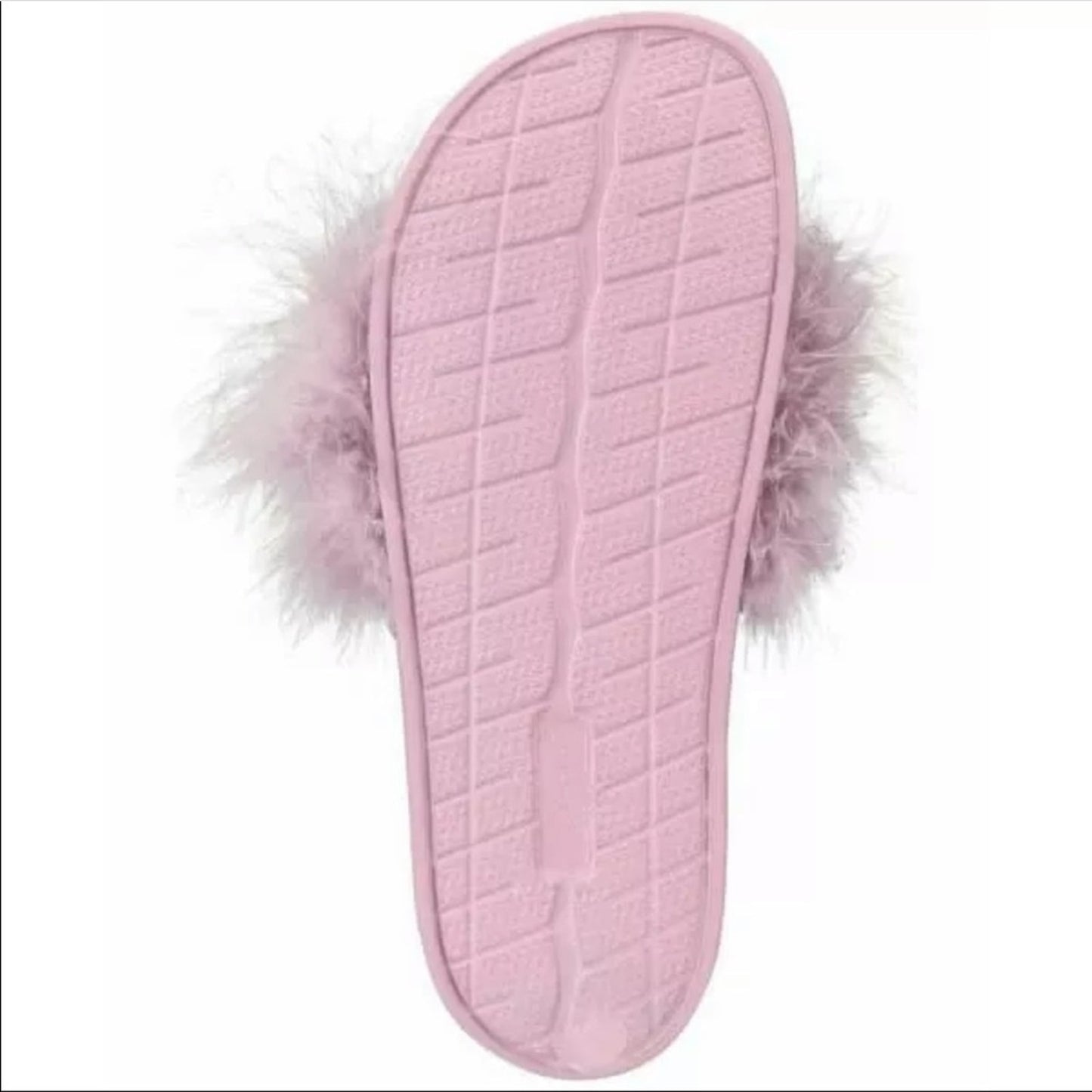 INC NEW Feather Pool Slides Slippers Pink Fluffy XL 11/12 Slides feathers