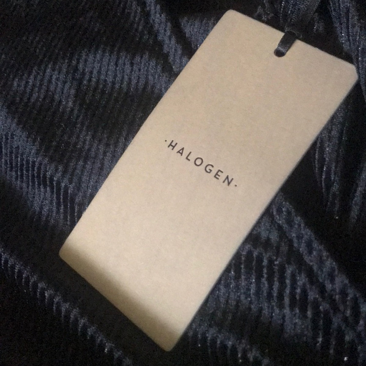 Halogen Black Long Sleeve Velvet Wrap Top Size Small