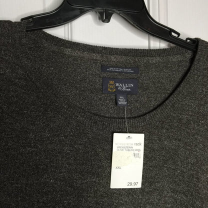 Wallin & Bros Classic Sweater Crew Neck Long Sleeve Olive Tuscan Marl Size XXL