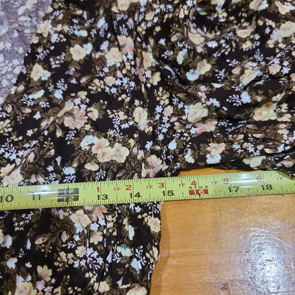 AFRM Ruthie Floral Midi Knit Dress Medium Green NEW Summer Side Slit Flutter