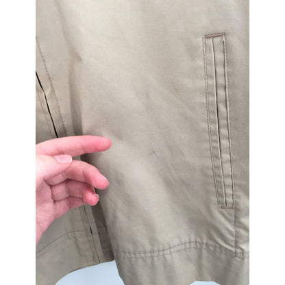 Barry Dolan 1970s Grandpa Old man Vintage Tan Full Zipper Golf Jacket Pockets