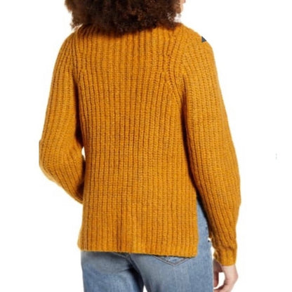 Leith NWT Chunky Knit Mustard Mock Neck Yellow Sweater XS