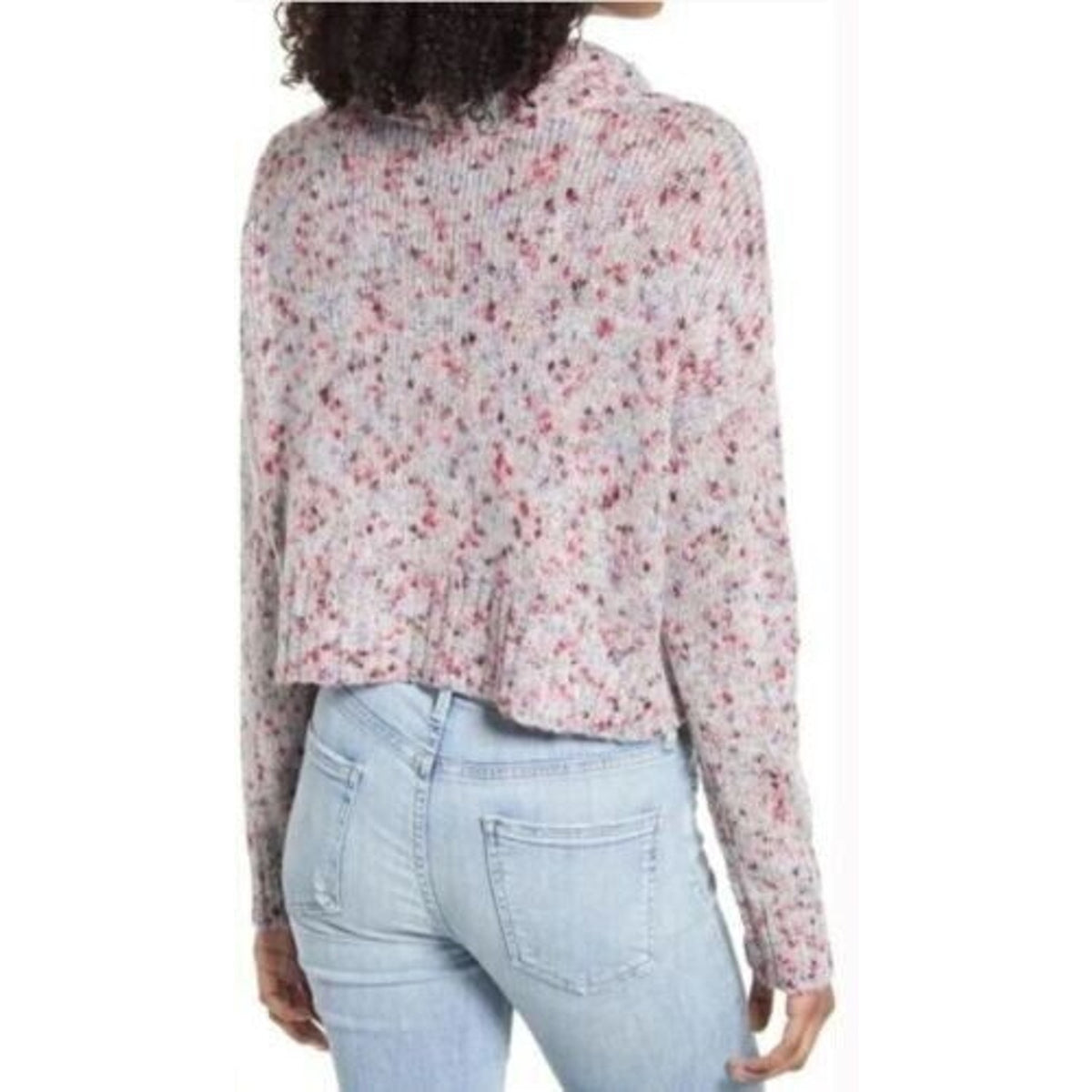 BP. Women's Slouchy Cowl Neck Sweater Size Large Multicolor Confetti NWT Crop