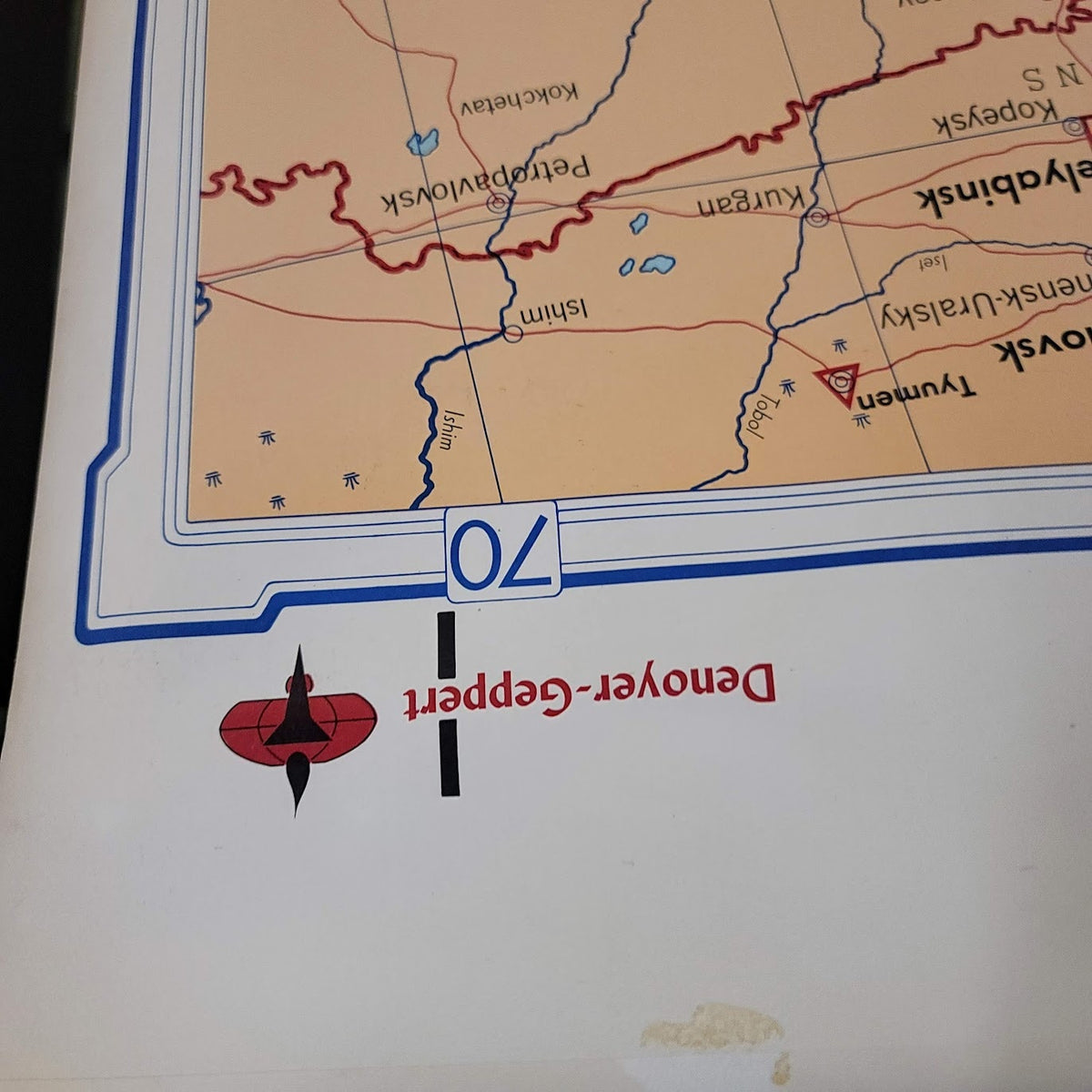 1967 Denoyer Geppert  School Wall Rollup Map The Middle East World Perspective