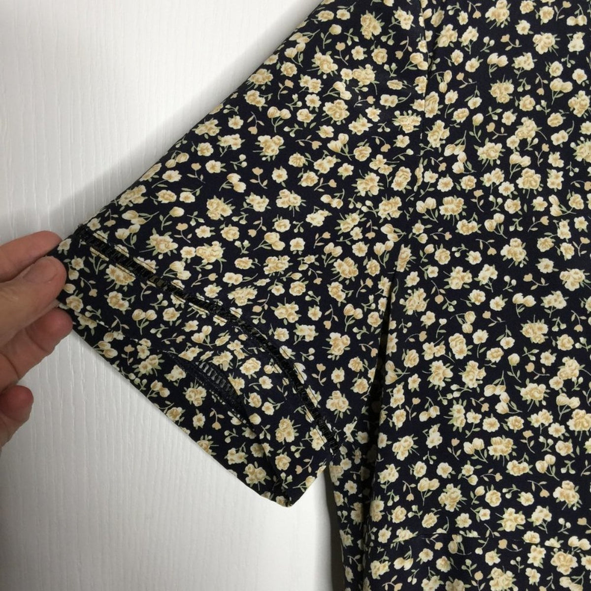 Leslie Fay Dresses Short Sleeve Back Zip Floral VINTAGE MODEST PRAIRIE 16