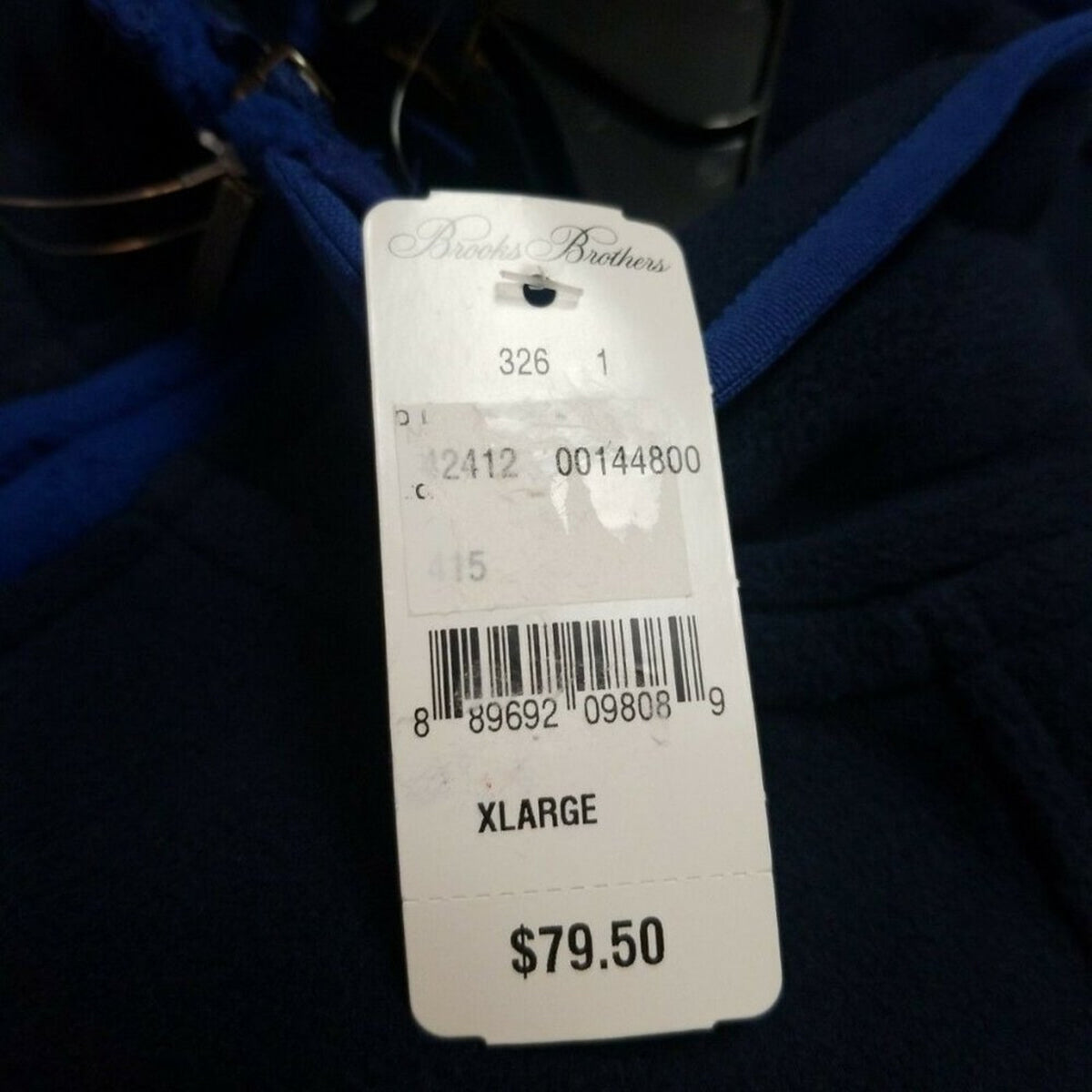 Brooks Brothers Polartec Series 200 Half Zip Size XLarge Long Sleeve NEW XL