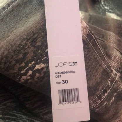 Joe’s NEW Snake Skin Pattern Jeans Icon Mid Rise Skinny Ankle Size 30