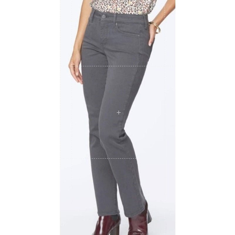 NYDJ Women's Jeans Marilyn Straight Leg Size 2 Vintage Pewter Gray NWT