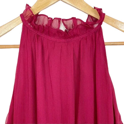 Chelsea28 Cutaway Shoulder Mini Dress XL/Extra Large Pink Cerise/Cherry Red NEW