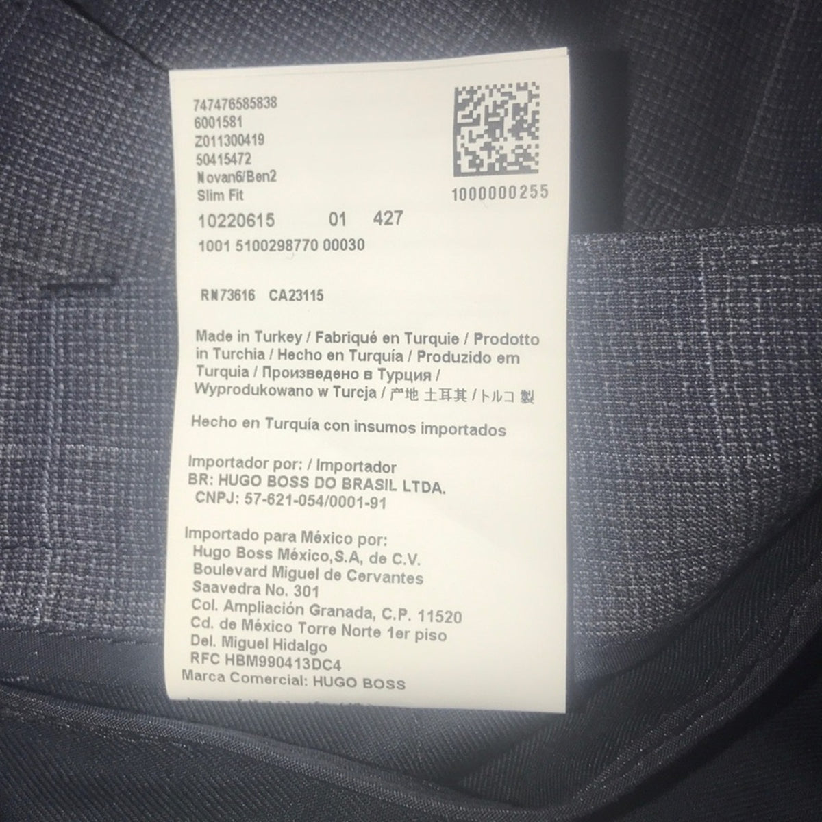 Hugo Boss NEW Men’s Grey Slim Fit Dress Pants 40R Slacks Trousers
