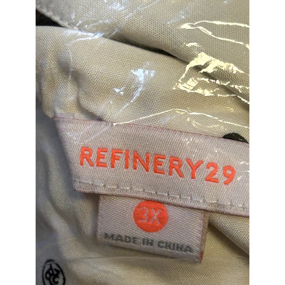 REFINERY29 NWT Piera Crop Pajama Top In Black/white Mini Logo Dot Size 3X