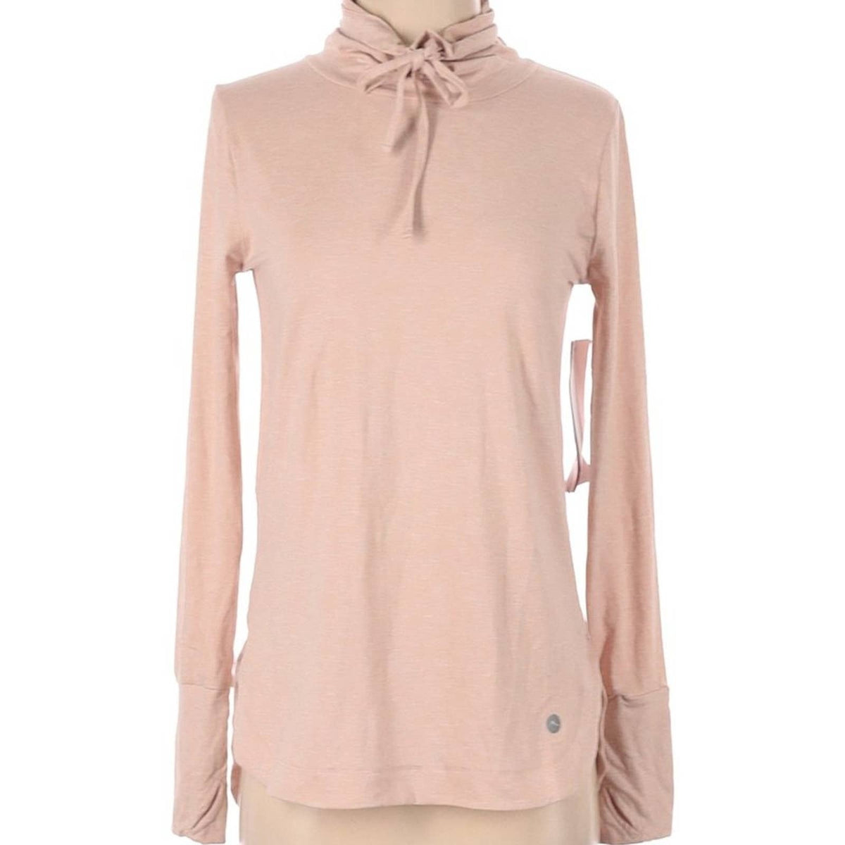 NWT X by Gottex Long Sleeve T-Shirt Bow & Tie XS extra small activewear
