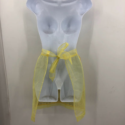 P. Shuman Co. Japan Rayon VINTAGE yellow California Map Sheer Apron 1950s