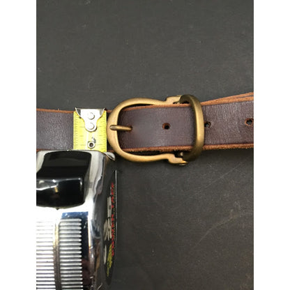 Banana Republic Italian Leather Size 38 Made in Italy brass Buckle Women's Large