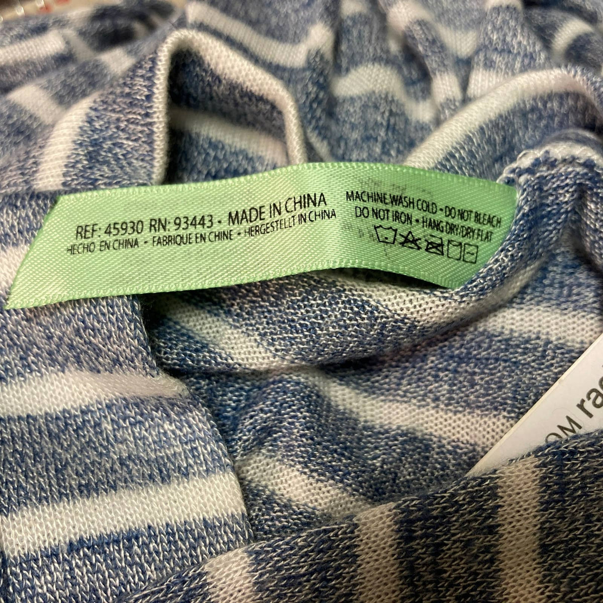 Honeydew Intimates R&R Lounge Cardigan Medium Summit Stripe Blue & White NEW