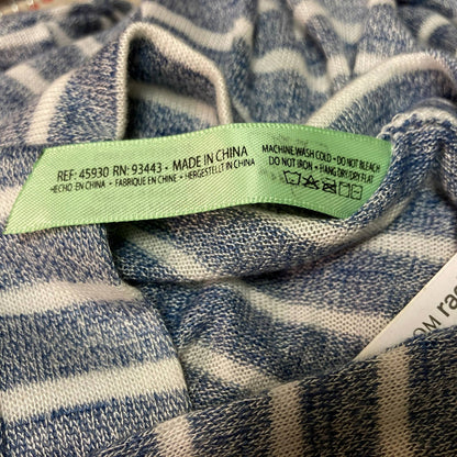 Honeydew Intimates R&R Lounge Cardigan Medium Summit Stripe Blue & White NEW