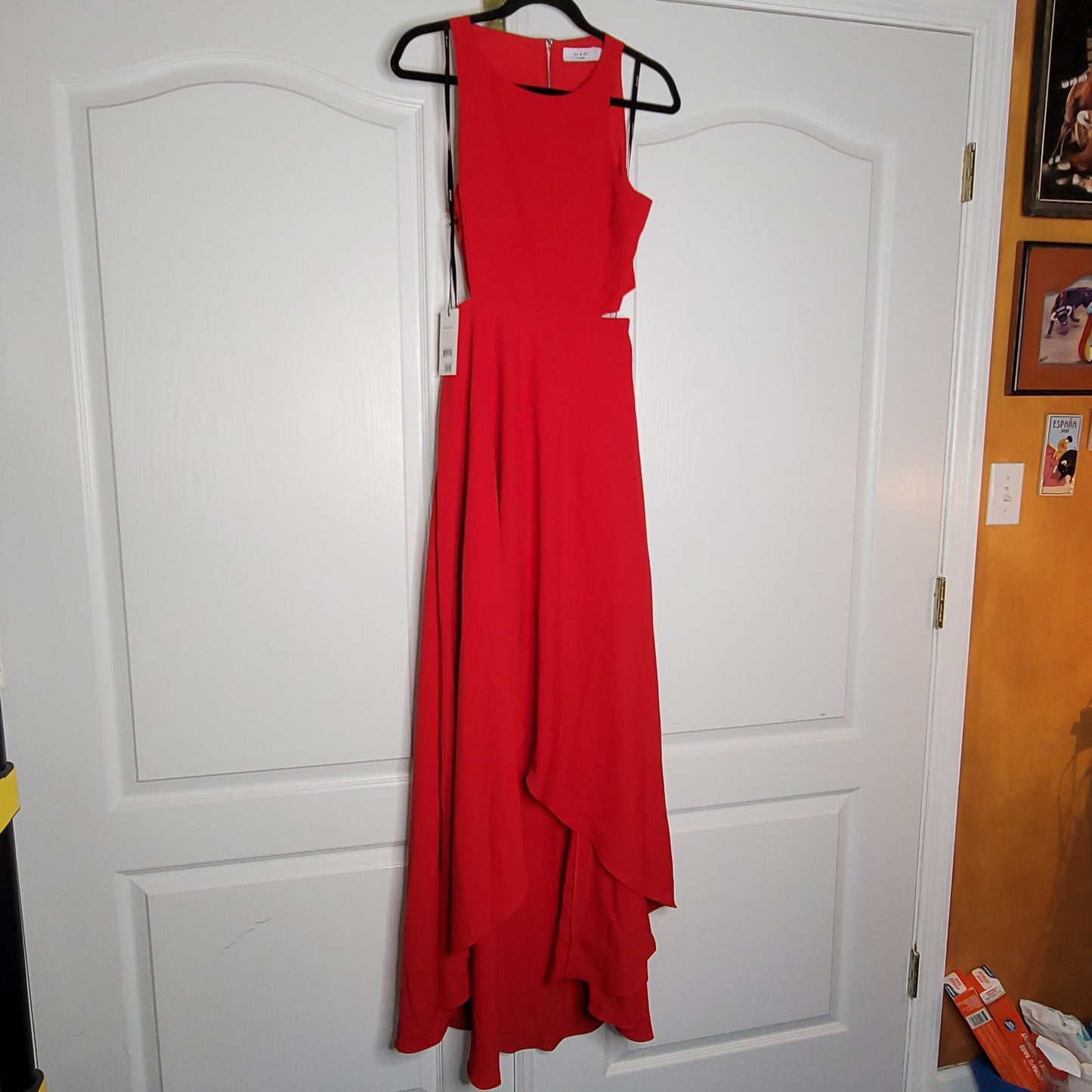 Ali & Jay bohemian rhapsody red cut out dress Maxi Formal Sleeveless Size Small