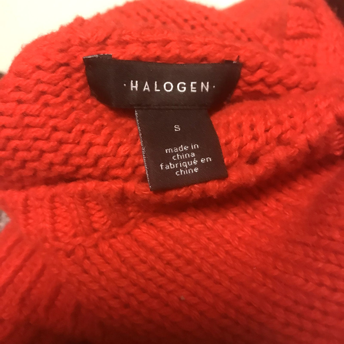 Halogen NWT Red Chinoise Whipstitch Crewneck Sweater Small