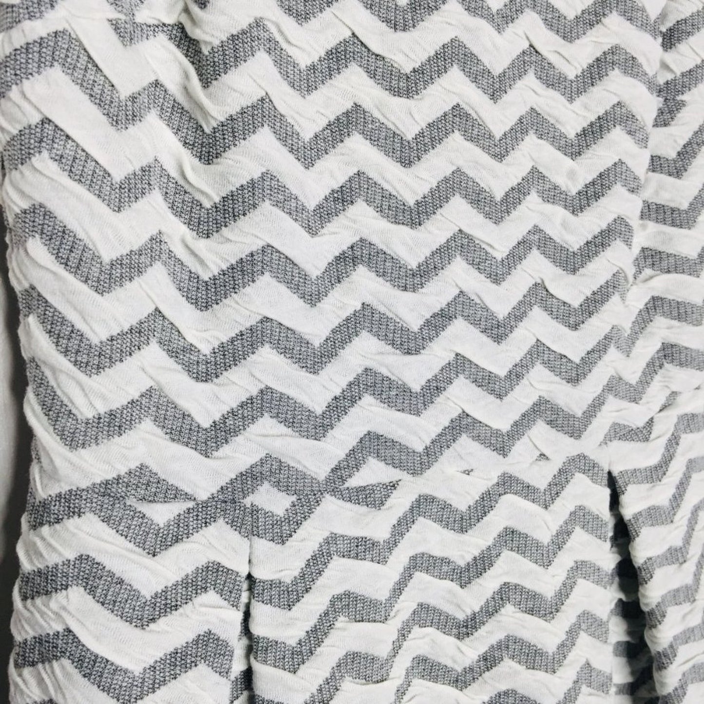 41 Hawthorn Stitch Fix Jace Fit & Flare Dress Chevron Gray White Size Small