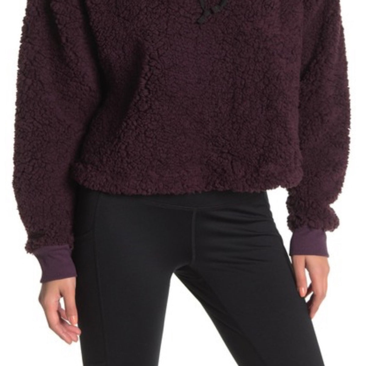 Z by Zella Sheila Fleece Hooded Purple Plum Size Medium winter