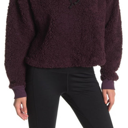 Z by Zella Sheila Fleece Hooded Purple Plum Size Medium winter