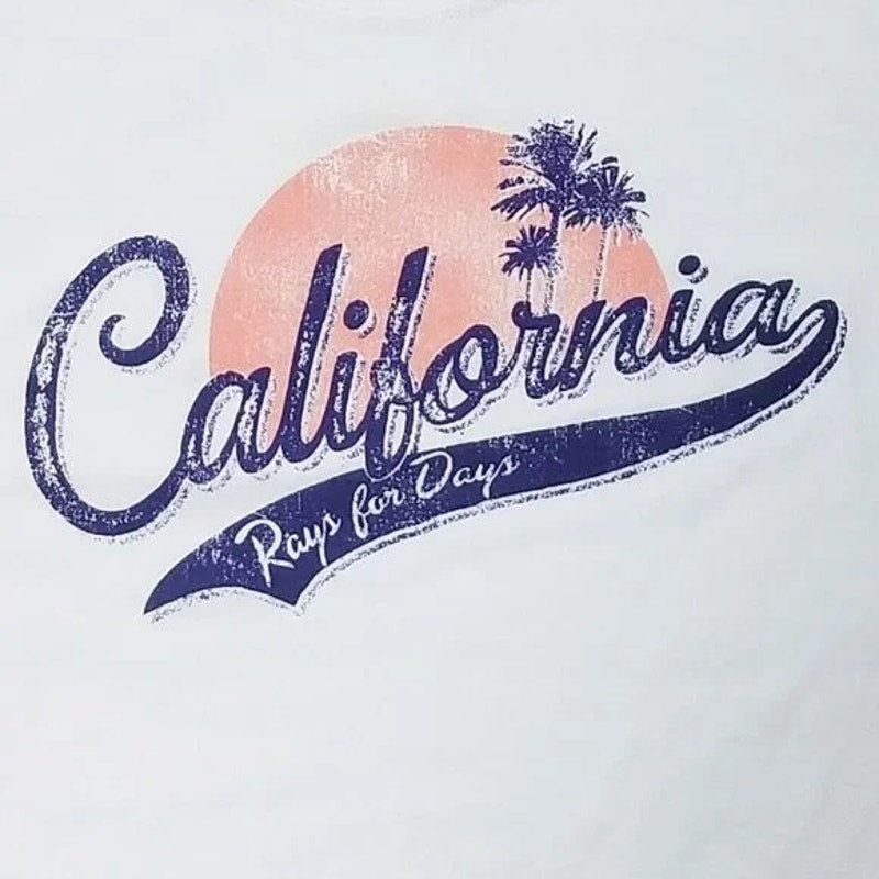 Harper Canyon Crop Short Sleeve Graphic Tee XL/Extra Large 14/16 White NWT