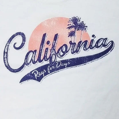 Harper Canyon Crop Short Sleeve Graphic Tee XL/Extra Large 14/16 White NWT