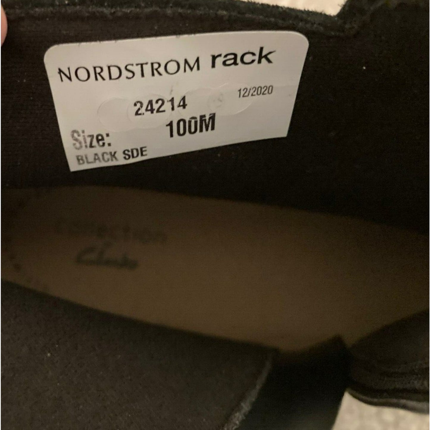 CLARKS Freva55 Women's Side Zip Ankle Bootie Size 10M Black Suede NWT
